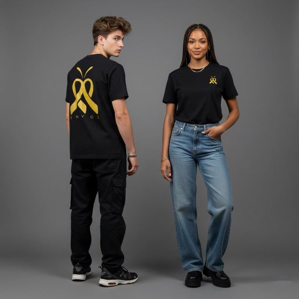 T-shirt - Cancro infantile (Giallo)